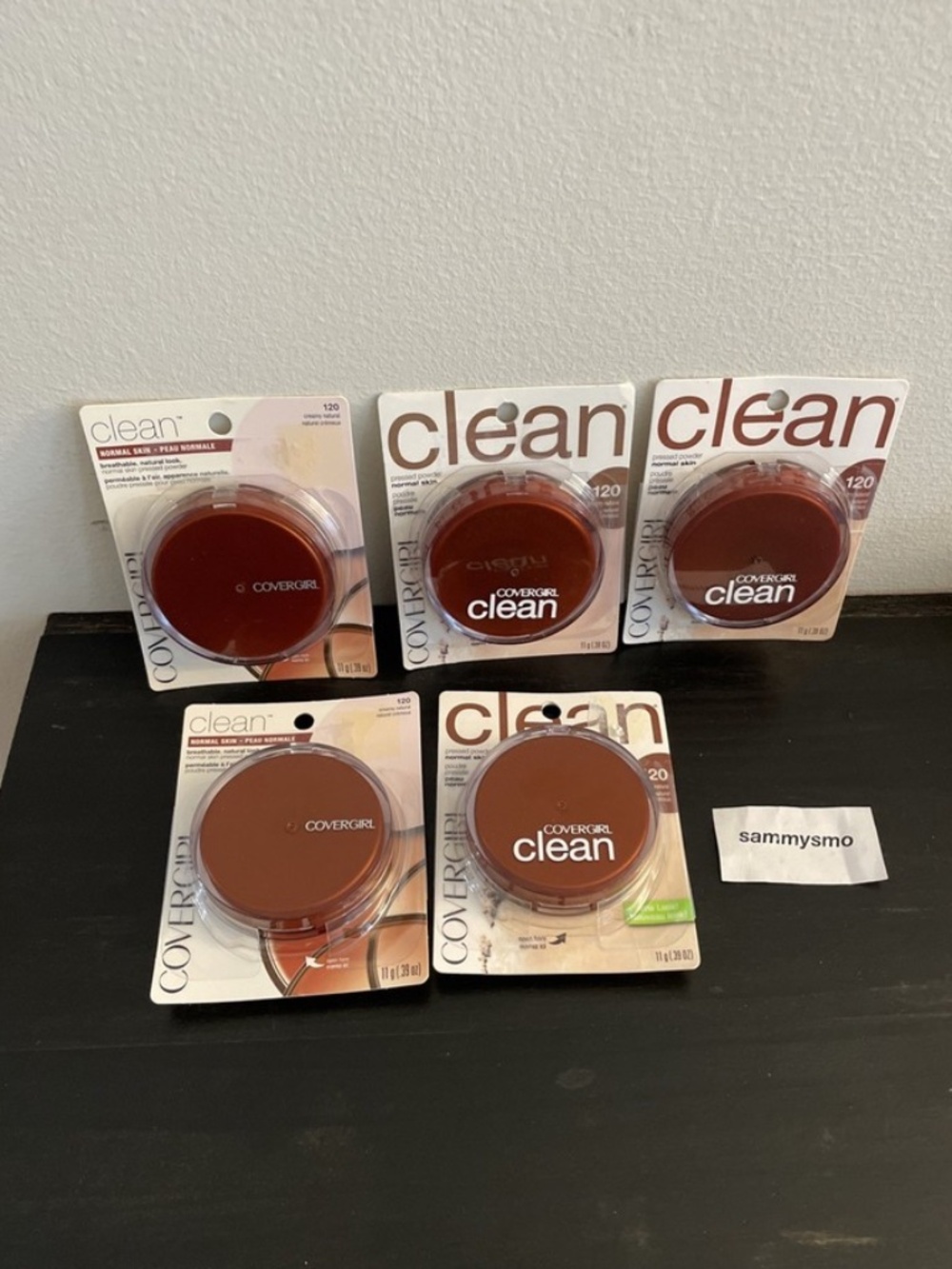 Covergirl Clean Pressed Powder 120 Creamy Natural Original Talc x5